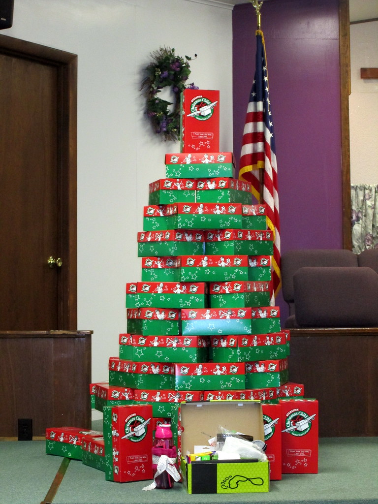 Christmas Tree Made From Operation Christmas Tree Shoe Box… Flickr