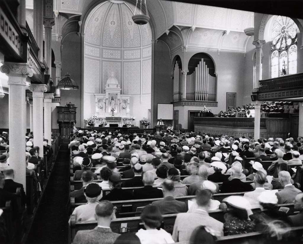 NY Jamestown First interior 1950s First Lutheran Church, J… Flickr
