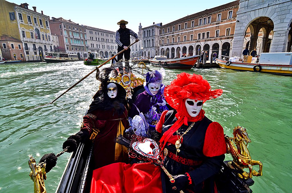 Carnival Gondola, Grand Canal, Venice, Italy. Photographed… Flickr