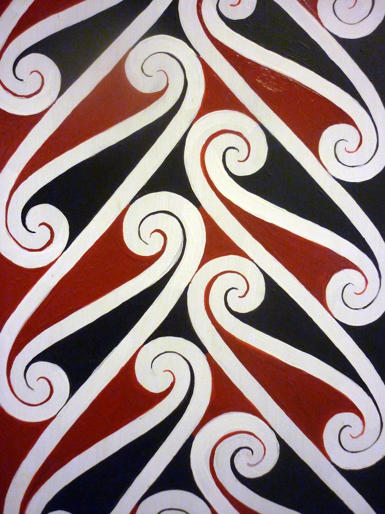Maori pattern, Akaroa Museum, New Zealand South Island Flickr