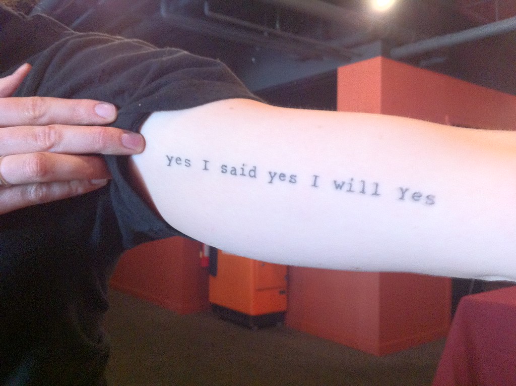 Ulysses Tattoo Recognize that? Last line from Molly's soli… Flickr