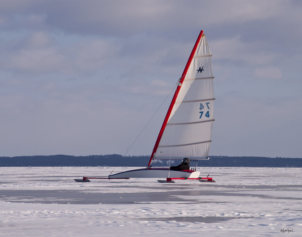 Nite Iceboat Lake Winnebago Beautiful day on Lake Winnebag… Flickr