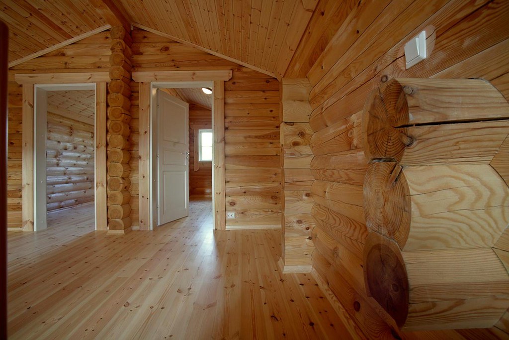 Interieur foto van een houten huis. Een perfecte afwerking… Flickr