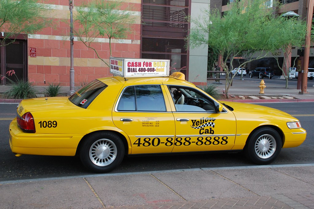 Mercury Taxi Yellow Cab Mercury Grand Marquis in Phoenix, … Flickr