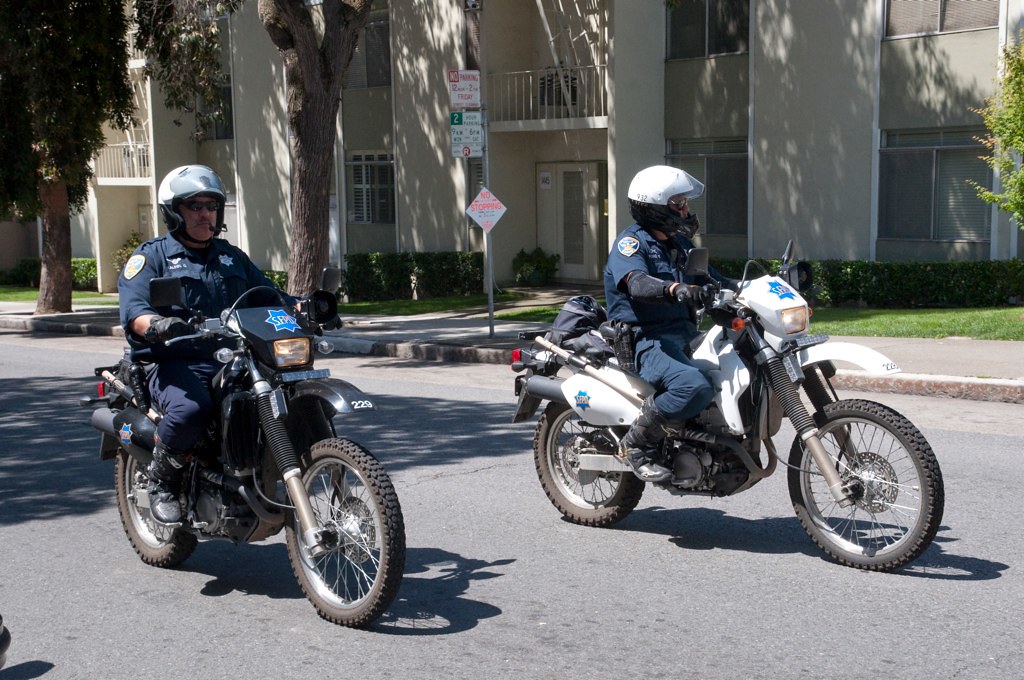 Two Police Dirt Bikes San Francisco police officers on Kaw… Flickr