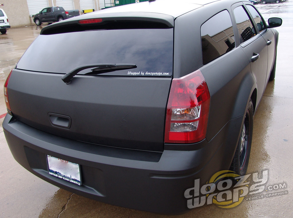 Black Matte Car Wrap Dodge Magnum Black Matte Wrap www.doo… Doozy