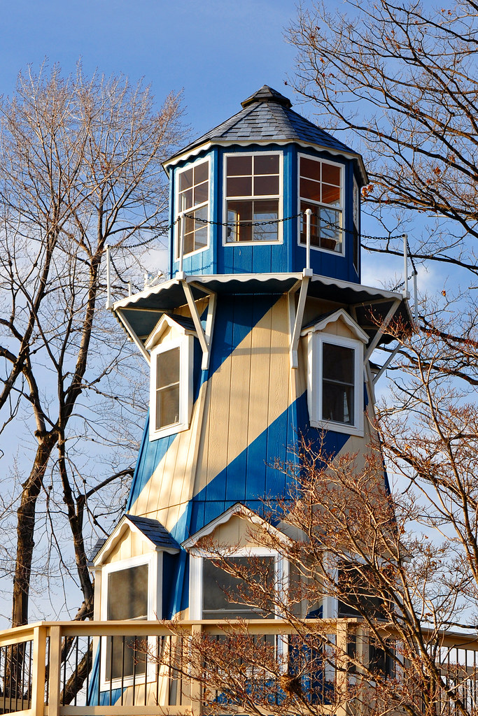 Homemade Lighthouse Springfield Lake, Akron, Summit County… Denise