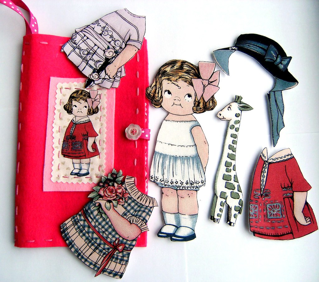 Fabric Paper Doll Gift Set Anna I love mixing felt with … Flickr