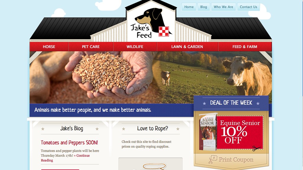 Site Jake's Feed  Design for Jake's Feed in Longview,… Flickr