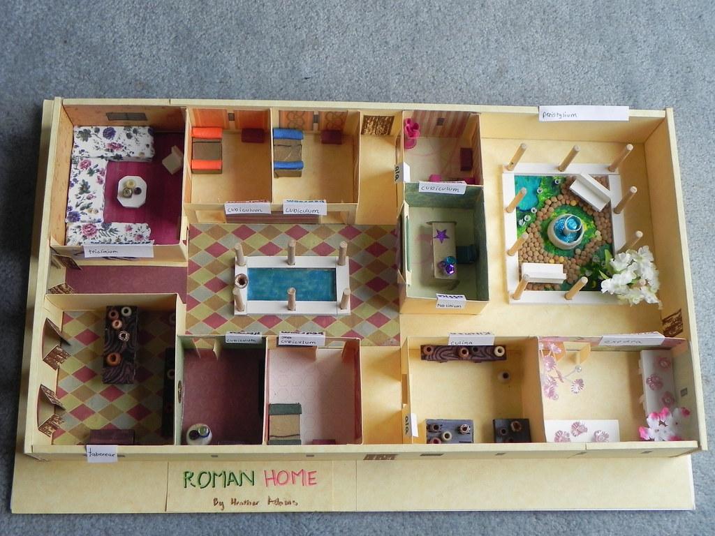 Model, Ancient Roman home Designed by Heather, age 12. The… Flickr