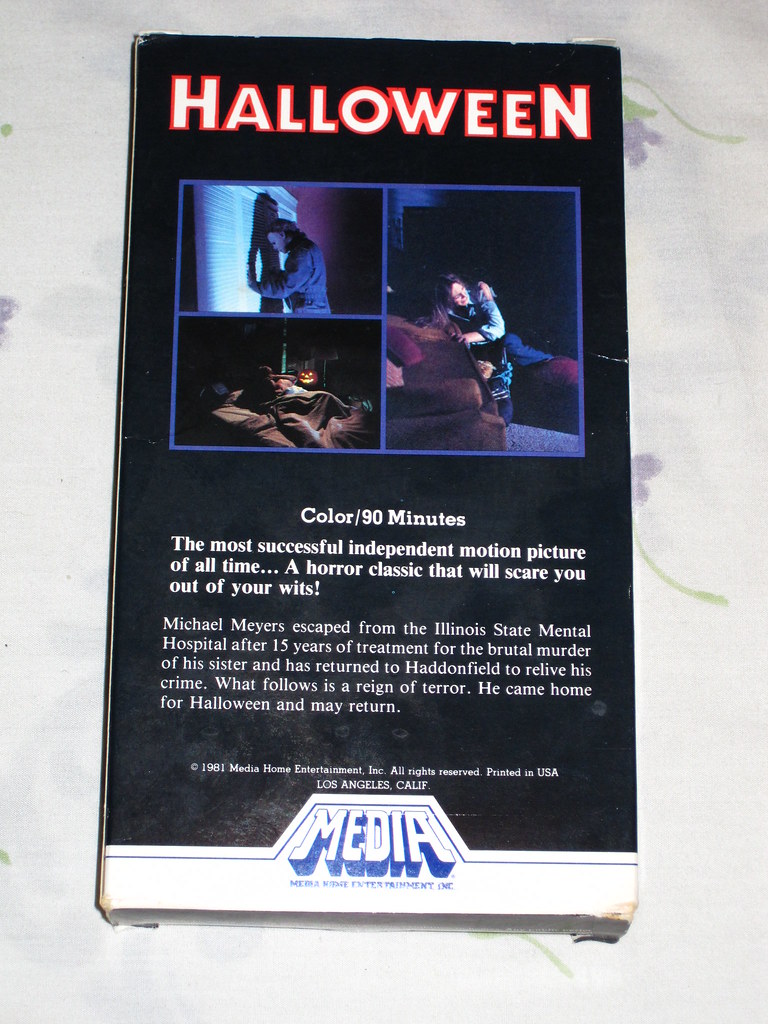 Halloween (1978) VHS Box Back Directed by John Carpenter… Flickr