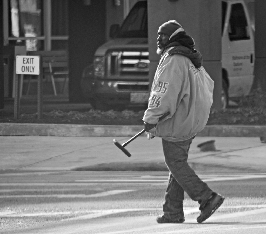 Squeegee Man Often when stopped at a traffic light in Balt… Flickr