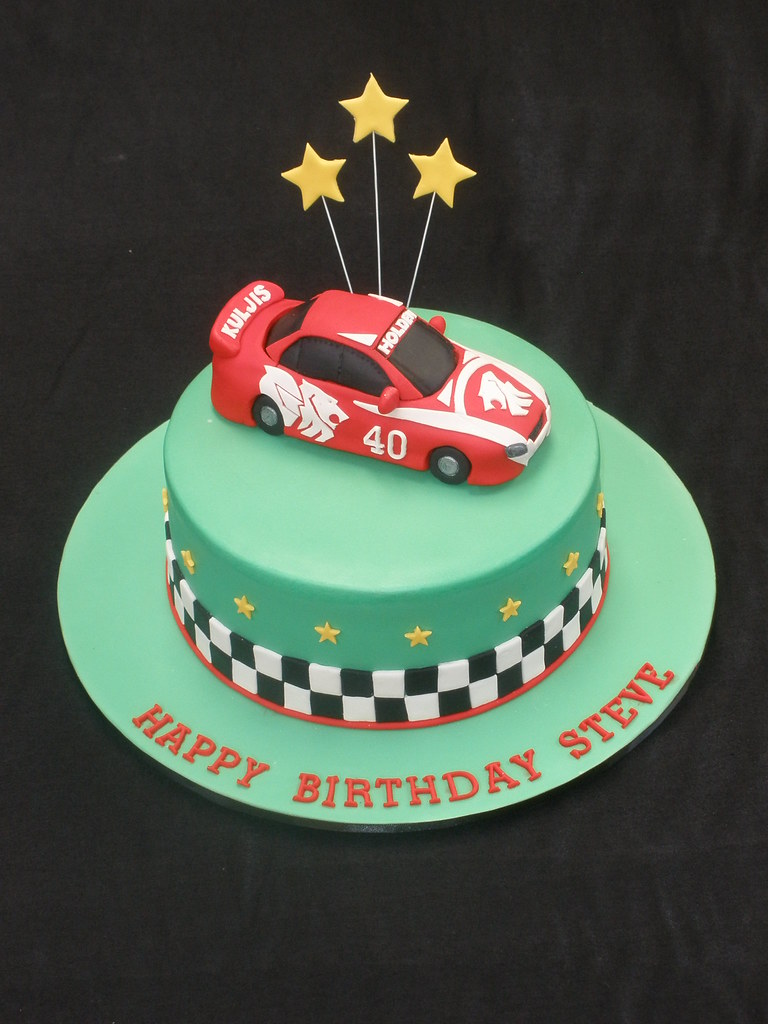 Supercar Holden Supercar cake for 40th birthday. Carrot ca… Flickr