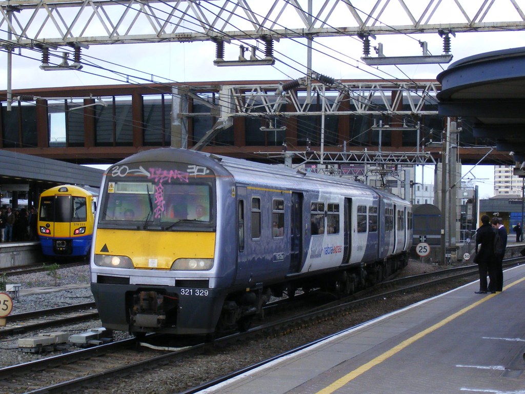 National Express East Anglia . 321329 . Stratford Station