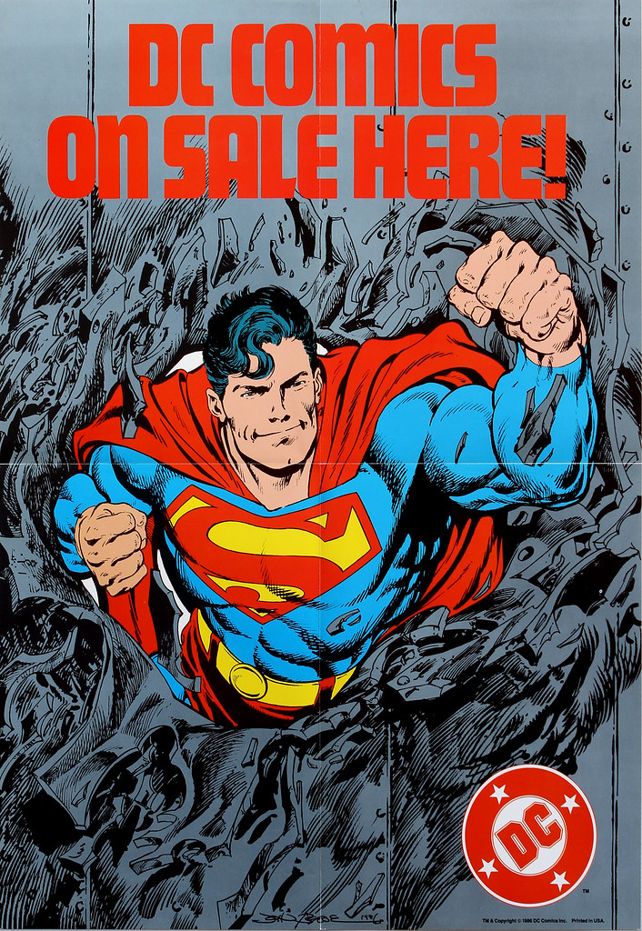 DC Comics promotional poster On Sale Here Superman 1… Flickr