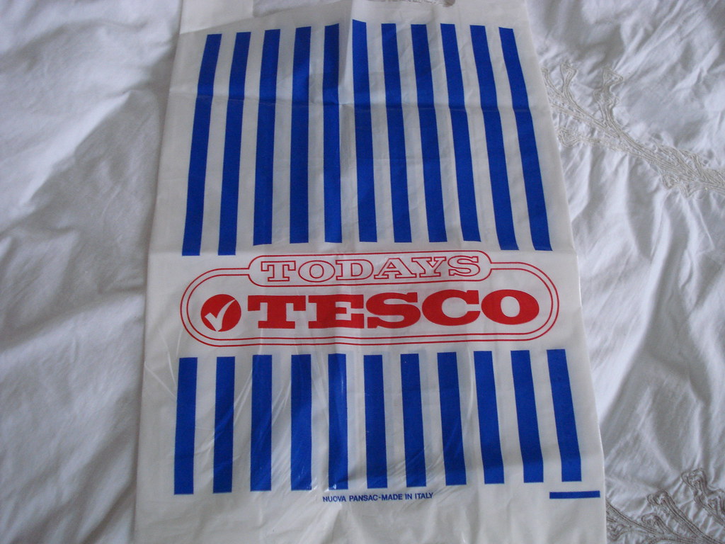 1980s Tesco plastic carrier bag Alan Gold Flickr