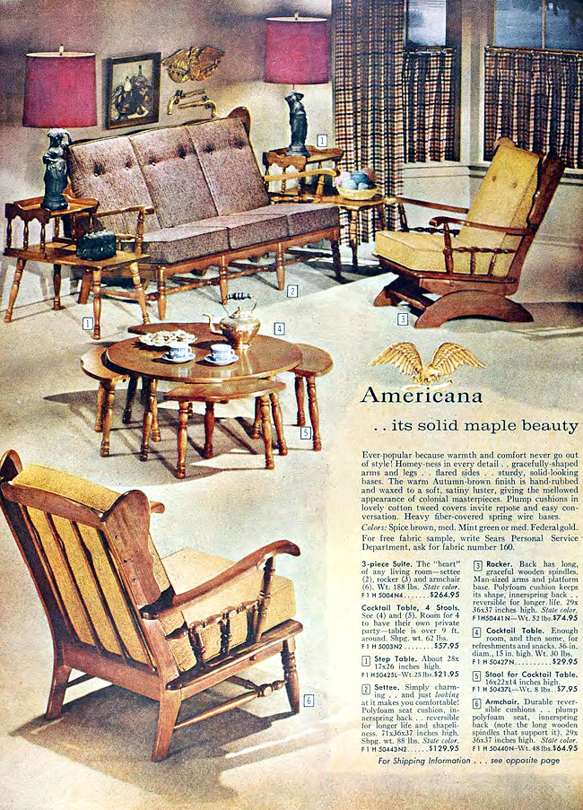 Sears 1960 Fall Catalog Living room furniture Flickr