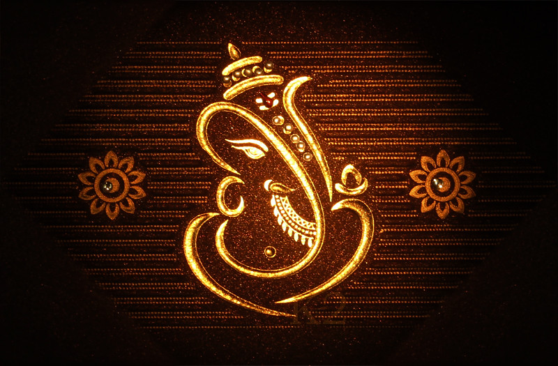 Ganapati on wedding invitation card Kanchan Karai Flickr