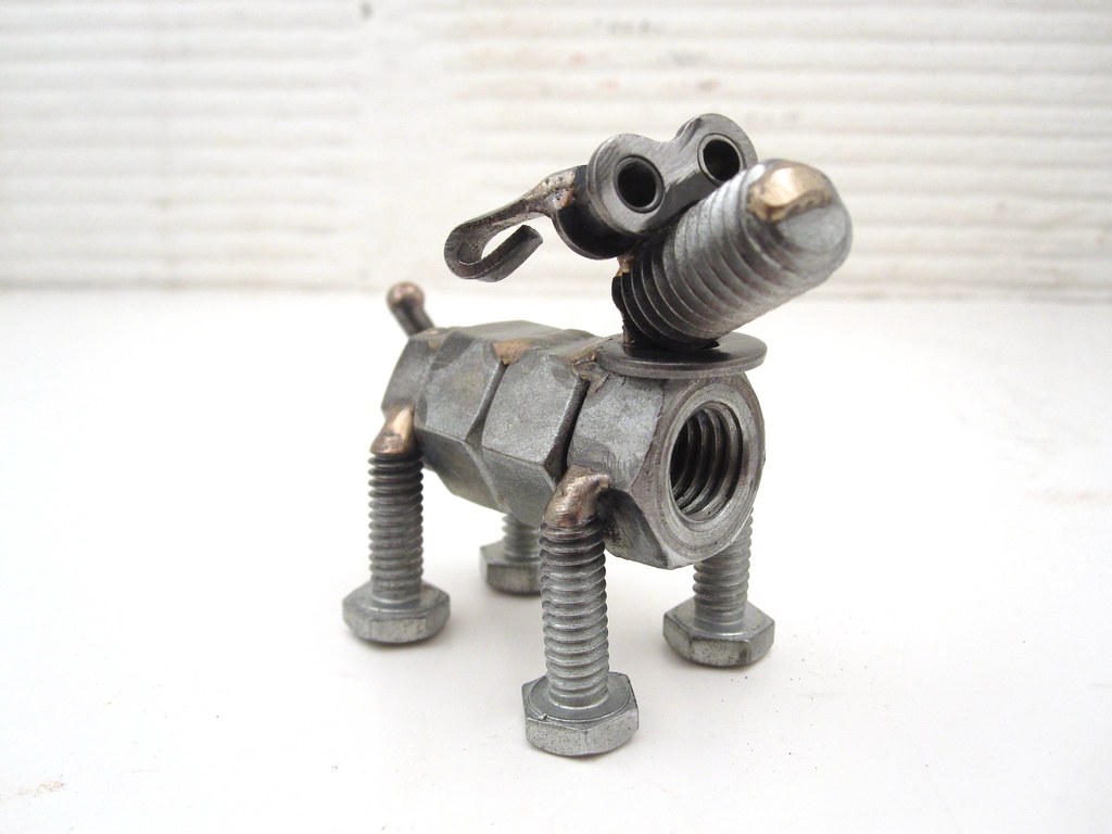 Nuts and Bolts Dog Sculpture Flickr