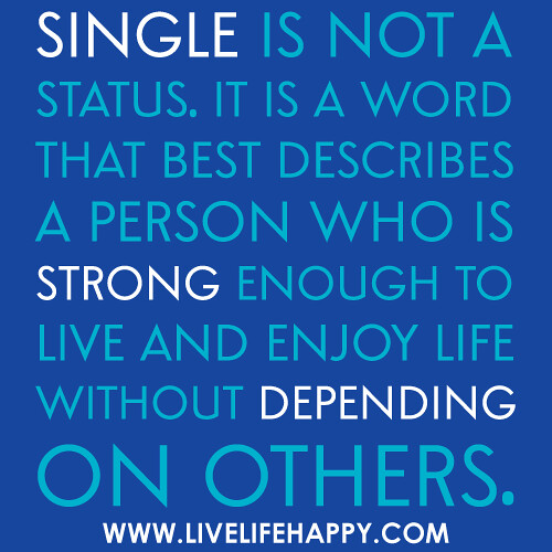 Single is not a status. It is a word that best describes a… Flickr