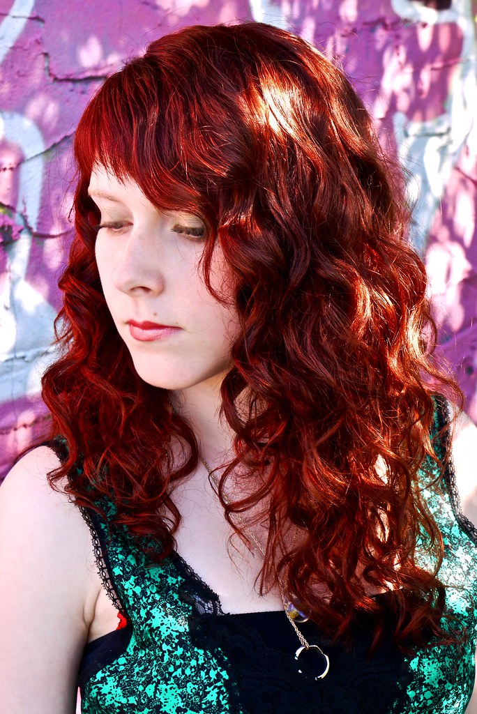 Crimson Hair Crimson hair and baby bangs for one of my fav… Flickr