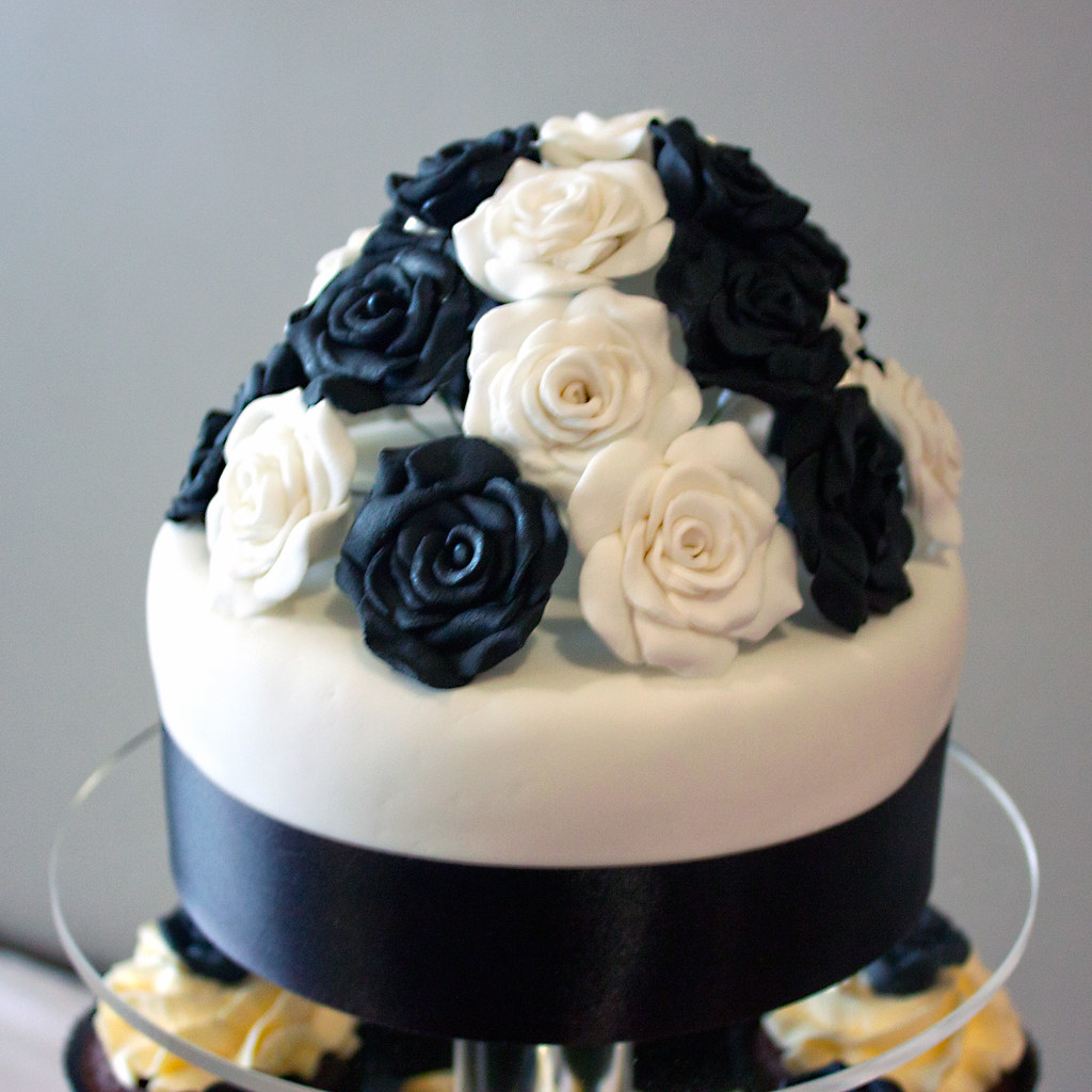 Black & White Rose Wedding Cake Tower Rexness Flickr