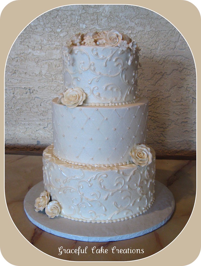 Elegant Ivory Wedding Cake Grace Tari Flickr