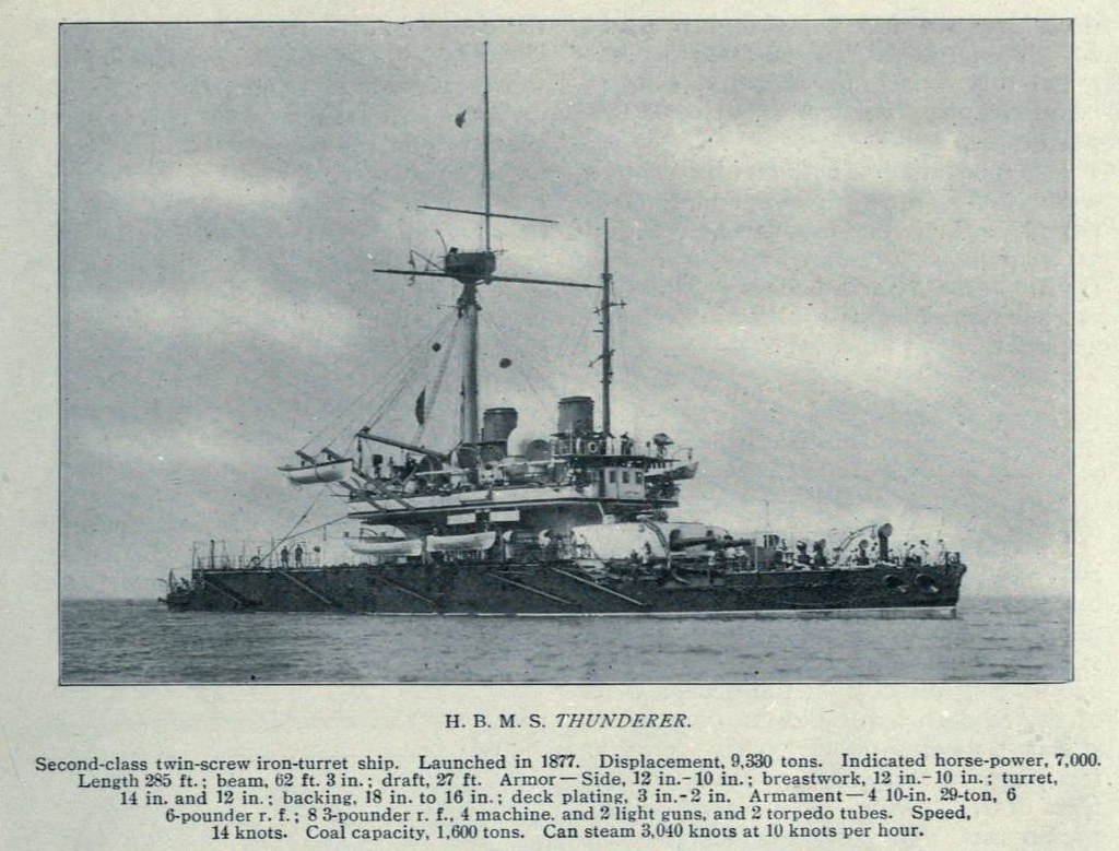 H.M.S. Thunderer in 1904 HMS Thunderer was a British Royal… Flickr