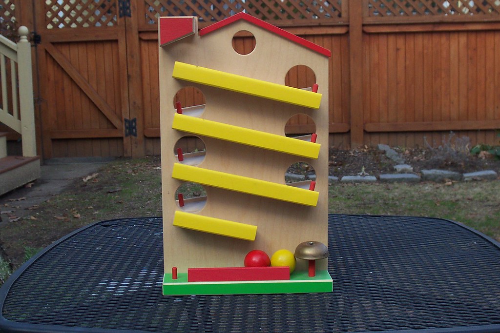 wooden marble run toy Toddler/preschool marble run toy sha… Flickr