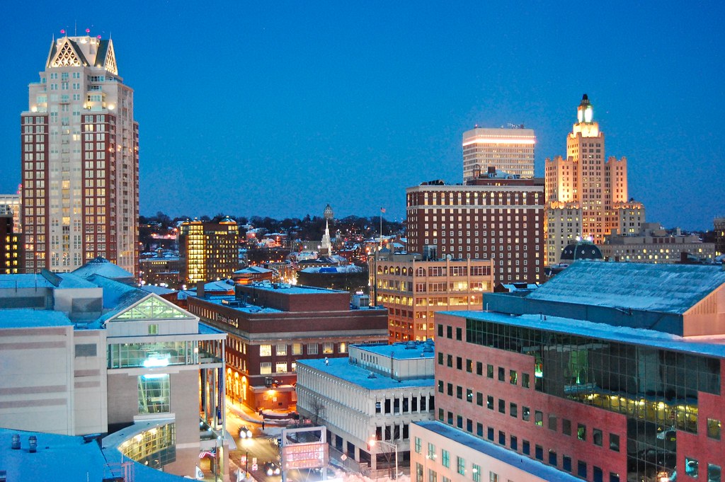 Providence Skyline at Night Martha Heinemann Bixby Flickr