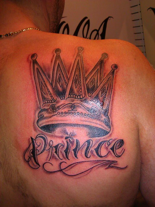 prince / crown black n grey tattoo by wes fortier www