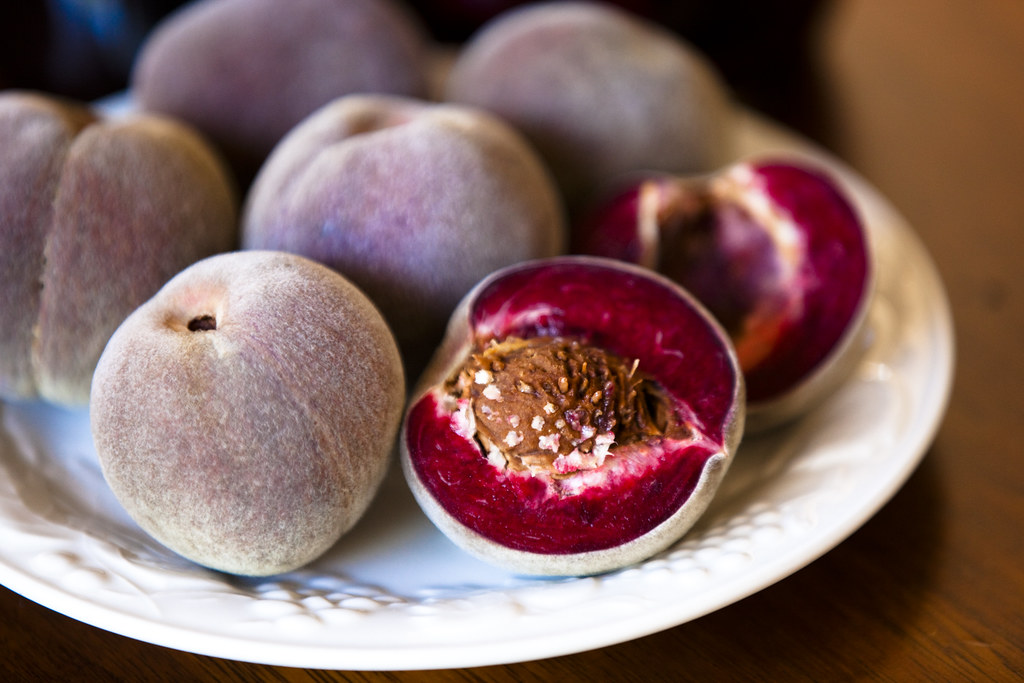 Rare "Blackboy" heirloom peaches... from my peach tree.… Flickr