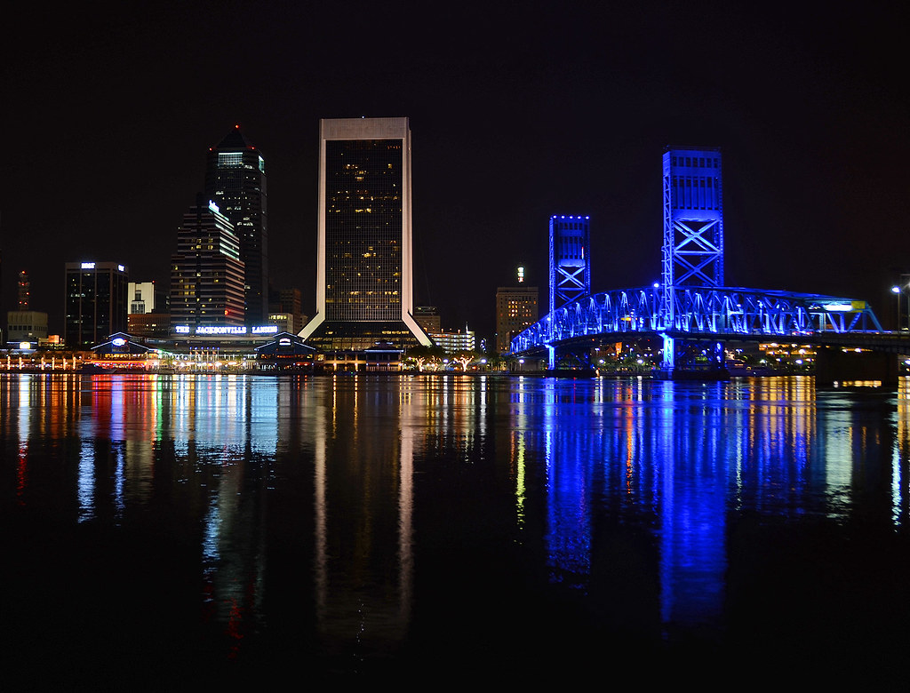 jacksonville FL at night 5641 Chuck Hilliard Flickr