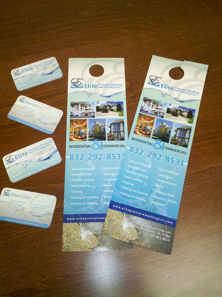 Door Hangers Elite Pressure Washing Graphic Design