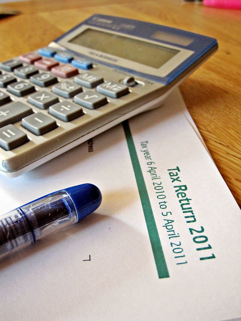Tax Return and Calcualtor A side view of a UK Flickr
