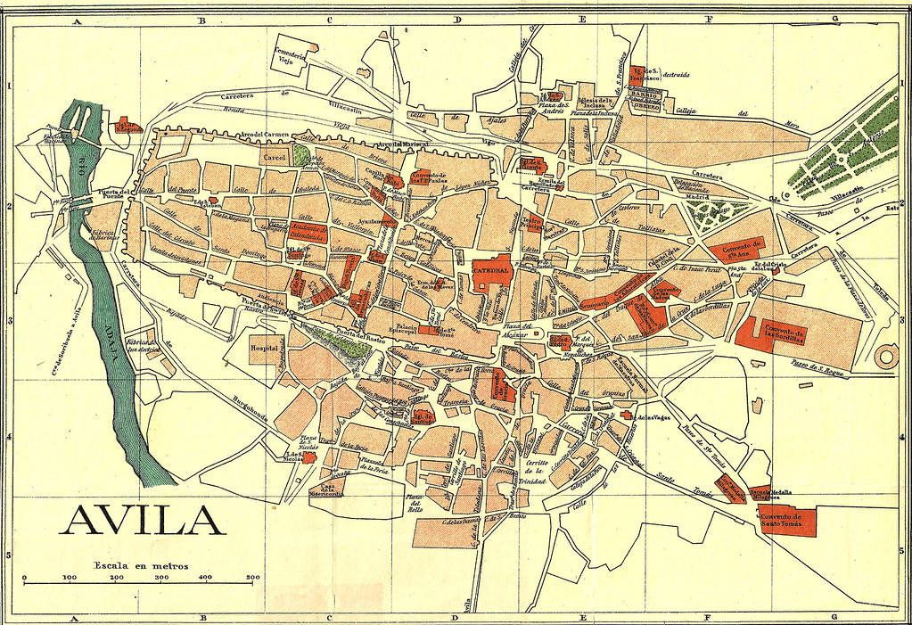 Ávila. Plano. h. 1932 . Mapa cartográfico por Benito Chias… Flickr