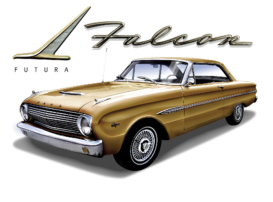 Gold Ford Falcon Painting David Cran Flickr