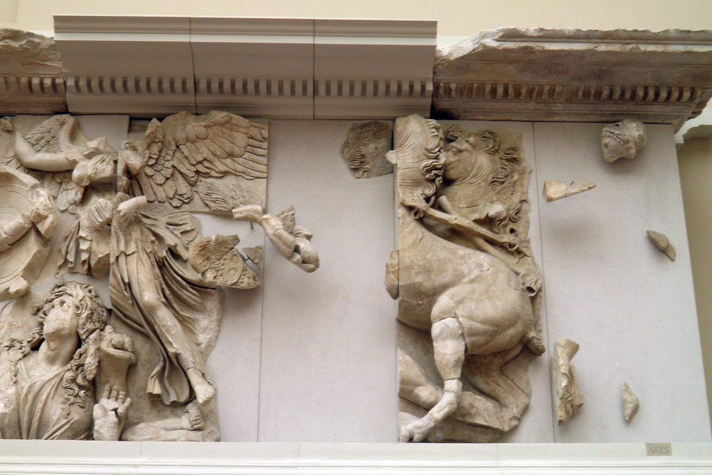 Ares, Gigantomachy frieze, Pergamon Altar, Pergamon Museum… Flickr