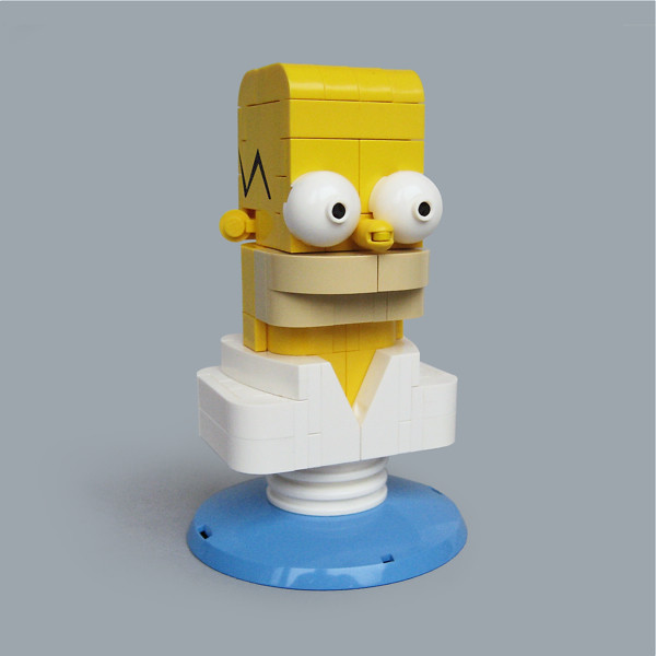 Lego Homer Simpson mini bust D'oh! Fredoichi Flickr