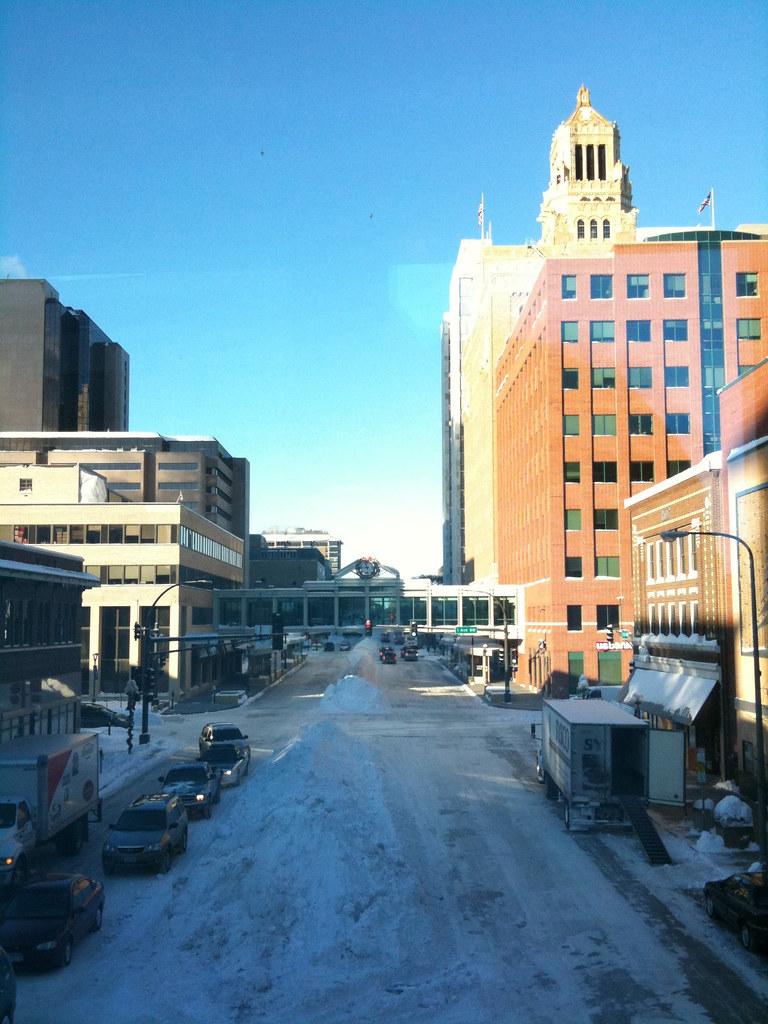 Downtown Rochester (MN) on a cold winter day Wind chill 3… Flickr
