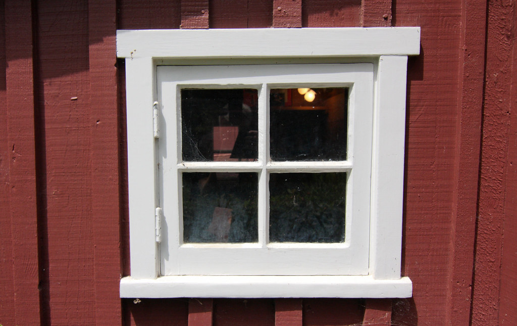 Square Window A white square window on the side of Walt's … Flickr