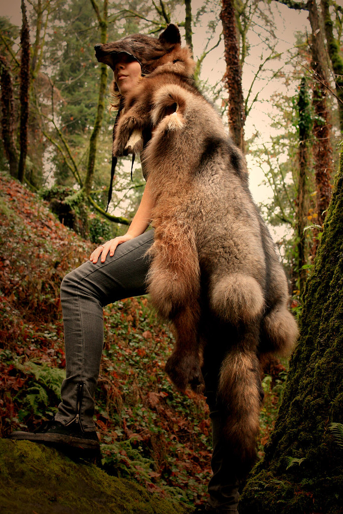 Black Wolf Skin Headdress Photographed by THIS GUY www.fl… Flickr
