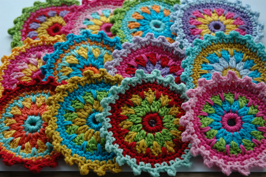 Crochet Embellishments Crochet motifs for a customer. Requ… Flickr