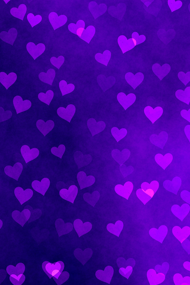 iPhone Background Purple Hearts This iPhone Background