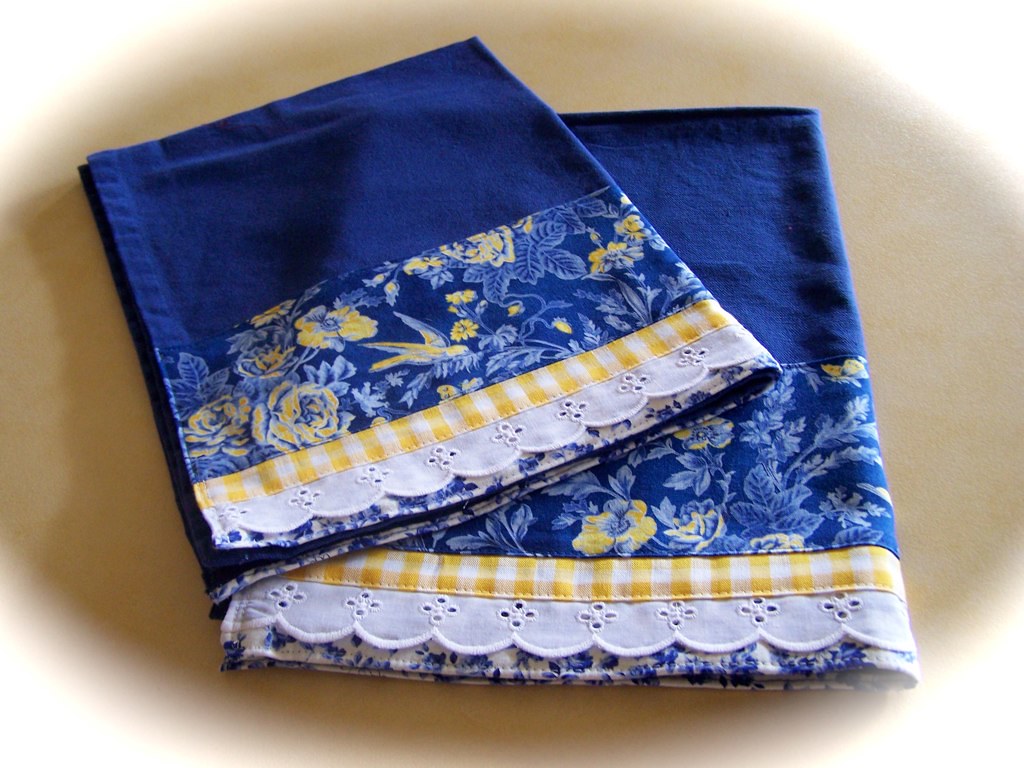 Matching blue tea towels for the kitchen. Decorative kitch… Flickr