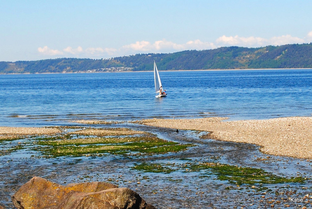 Sailboat at Salt Water Park Sailboat on Puget Sound taken … Flickr
