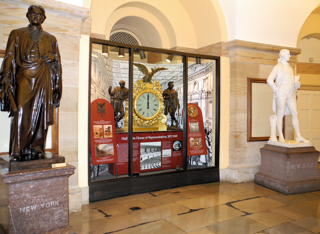 US Capitol Crypt and old House of Representatives Clock Flickr