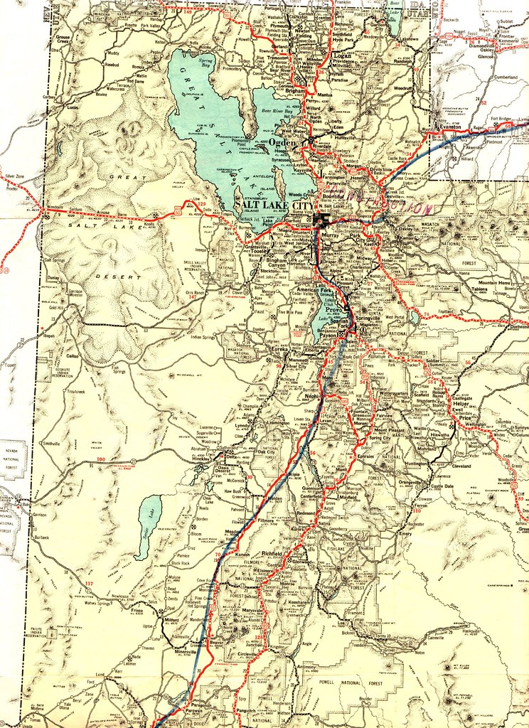 1932 Texaco Road Map Highway Map of Utah NOTE The route m… Flickr