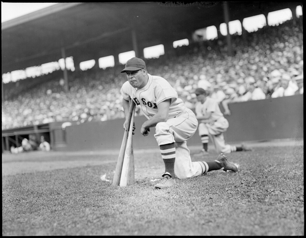Jimmie Foxx in the on deck circle at Fenway Park File name… Flickr