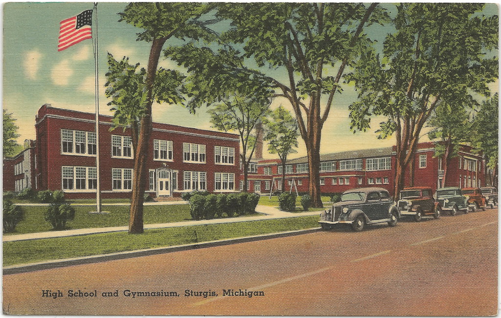 SW Sturgis MI High School Main Building and Gymnasium 1930… Flickr